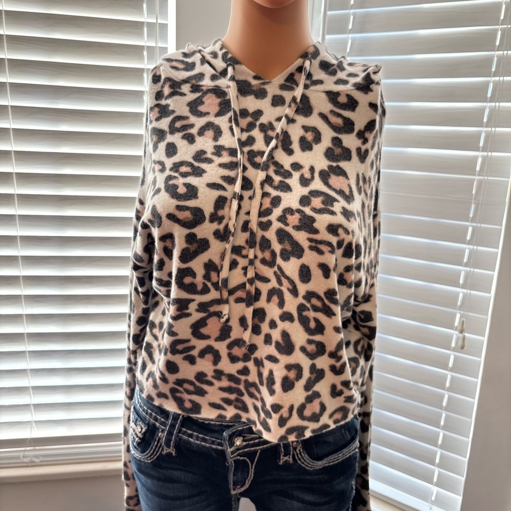 Leopard Print Women's Hoodie Small